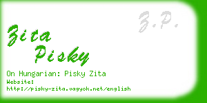 zita pisky business card